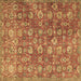 Square Machine Washable Persian Brown Traditional Rug, wshtr4532brn