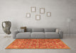 Machine Washable Persian Orange Traditional Area Rugs in a Living Room, wshtr4532org