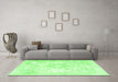 Machine Washable Persian Green Traditional Area Rugs in a Living Room,, wshtr4533grn