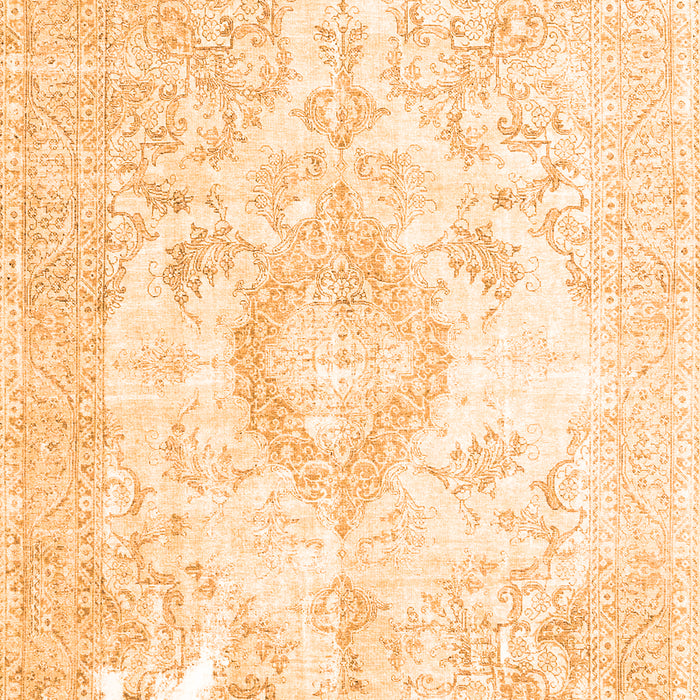 Serging Thickness of Machine Washable Persian Orange Traditional Area Rugs, wshtr4533org