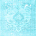 Square Persian Light Blue Traditional Rug, tr4533lblu