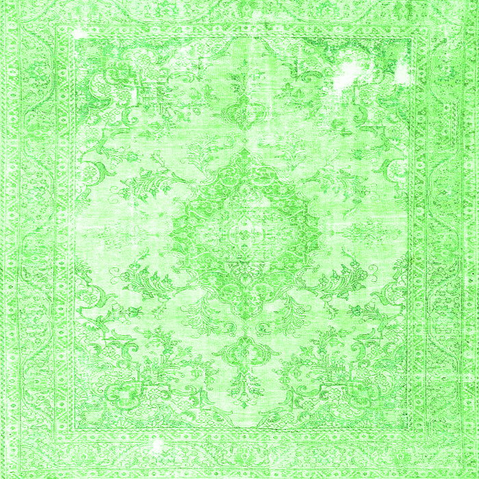Serging Thickness of Persian Green Traditional Rug, tr4533grn
