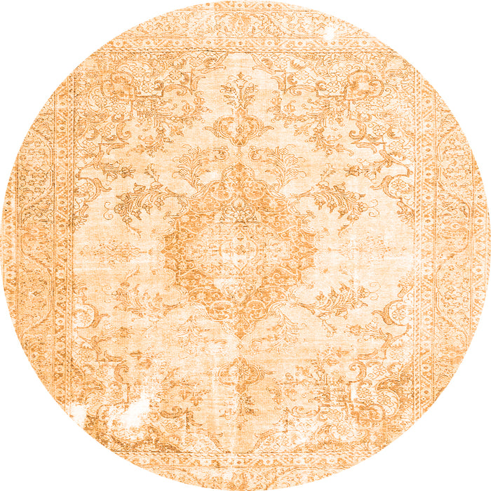 Machine Washable Persian Orange Traditional Area Rugs, wshtr4533org