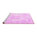 Sideview of Machine Washable Persian Pink Traditional Rug, wshtr4533pnk