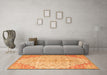 Machine Washable Persian Orange Traditional Area Rugs in a Living Room, wshtr4534org