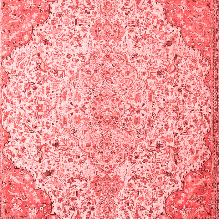 Machine Washable Persian Red Traditional Rug, wshtr4534red