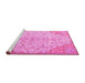 Sideview of Machine Washable Persian Pink Traditional Rug, wshtr4534pnk