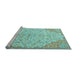 Sideview of Machine Washable Persian Light Blue Traditional Rug, wshtr4534lblu