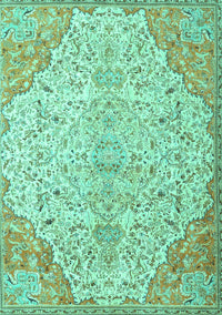 Persian Turquoise Traditional Rug, tr4534turq