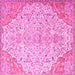 Square Persian Pink Traditional Rug, tr4534pnk