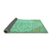 Sideview of Persian Turquoise Traditional Rug, tr4534turq