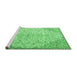 Sideview of Machine Washable Persian Emerald Green Traditional Area Rugs, wshtr4534emgrn