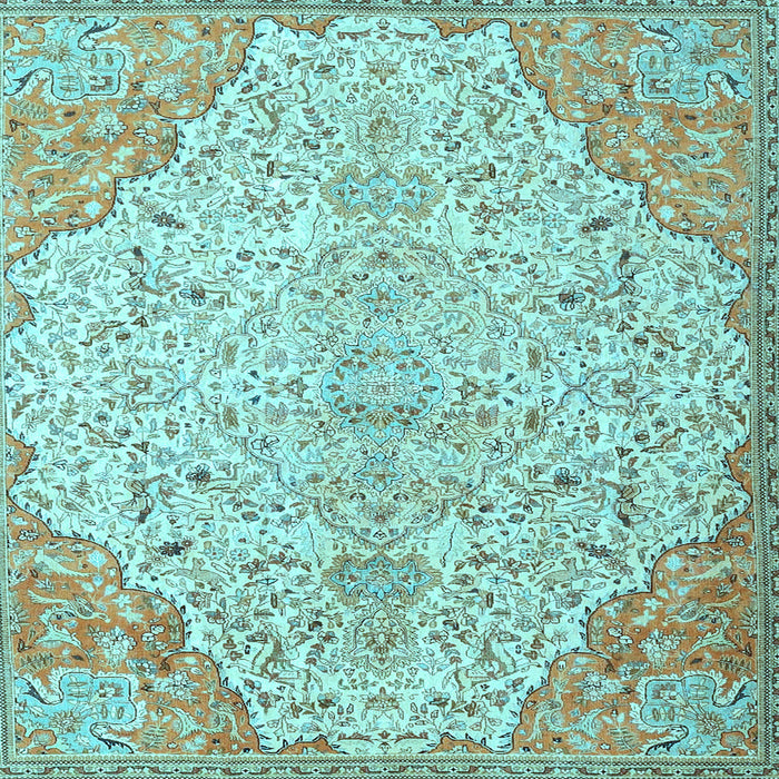 Square Persian Light Blue Traditional Rug, tr4534lblu