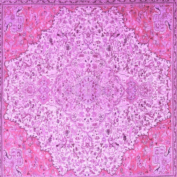 Square Persian Purple Traditional Rug, tr4534pur