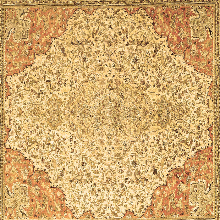 Square Persian Brown Traditional Rug, tr4534brn