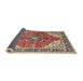 Sideview of Traditional Brown Red Medallion Rug, tr4535