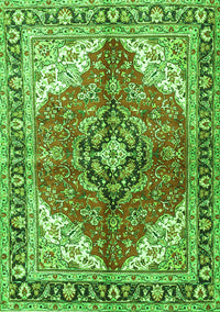 Medallion Green Traditional Rug, tr4535grn