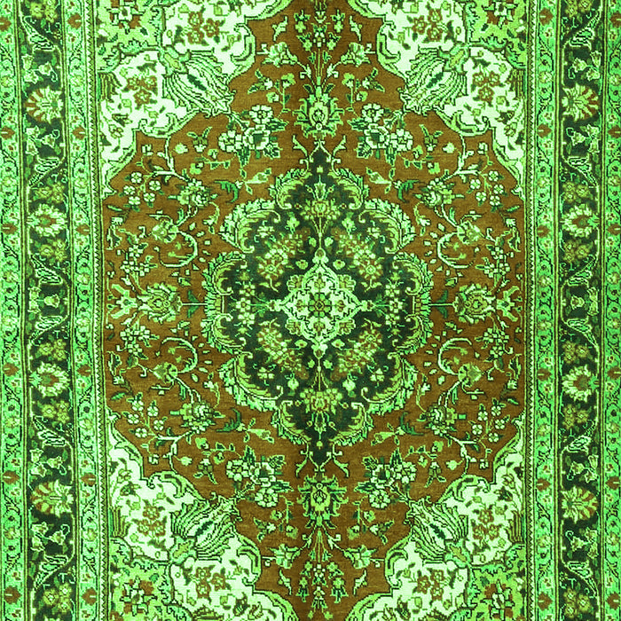 Medallion Green Traditional Rug, tr4535grn