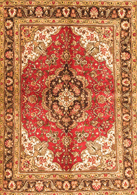 Medallion Orange Traditional Rug, tr4535org