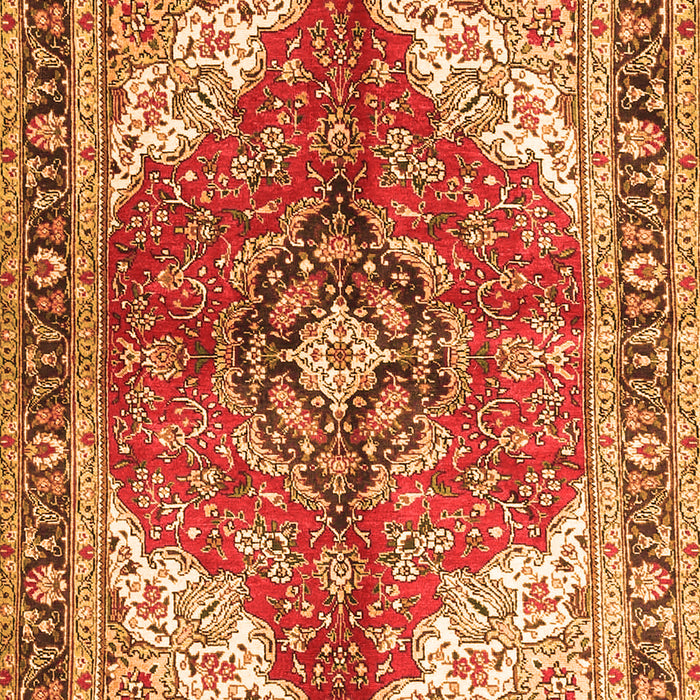 Medallion Orange Traditional Rug, tr4535org