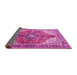 Sideview of Medallion Pink Traditional Rug, tr4535pnk