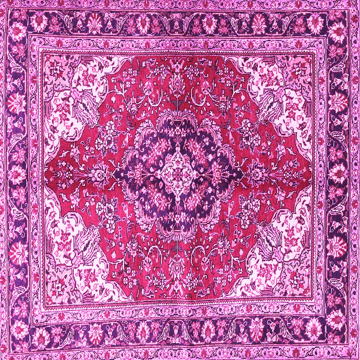 Square Medallion Pink Traditional Rug, tr4535pnk