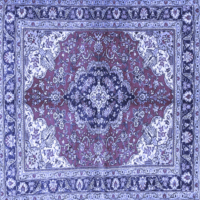 Square Medallion Blue Traditional Rug, tr4535blu