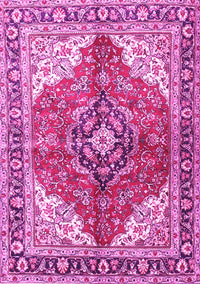 Medallion Pink Traditional Rug, tr4535pnk