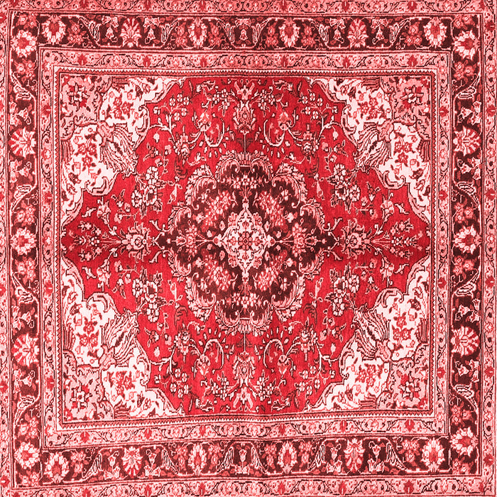 Machine Washable Medallion Red Traditional Rug, wshtr4535red