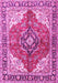 Machine Washable Medallion Pink Traditional Rug, wshtr4535pnk