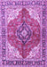 Machine Washable Medallion Purple Traditional Area Rugs, wshtr4535pur