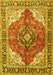 Medallion Yellow Traditional Rug, tr4535yw