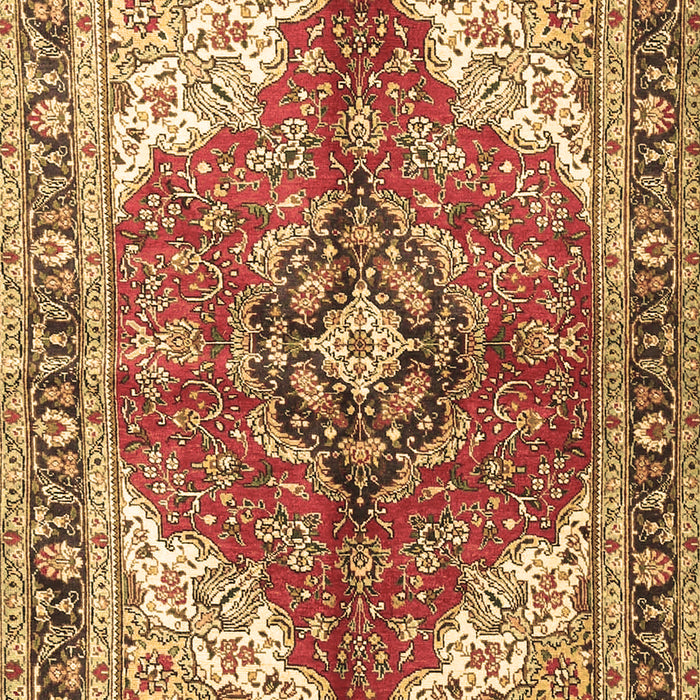 Medallion Brown Traditional Rug, tr4535brn
