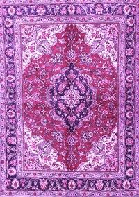 Medallion Purple Traditional Rug, tr4535pur