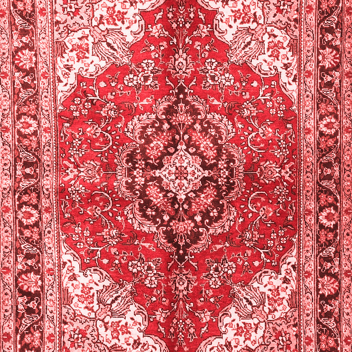 Machine Washable Medallion Red Traditional Rug, wshtr4535red
