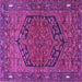 Square Persian Purple Traditional Rug, tr4536pur