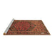 Sideview of Machine Washable Persian Brown Traditional Rug, wshtr4536brn