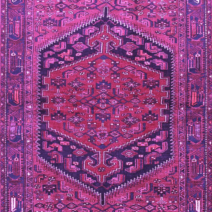 Machine Washable Persian Purple Traditional Area Rugs, wshtr4536pur
