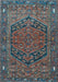 Machine Washable Persian Light Blue Traditional Rug, wshtr4536lblu