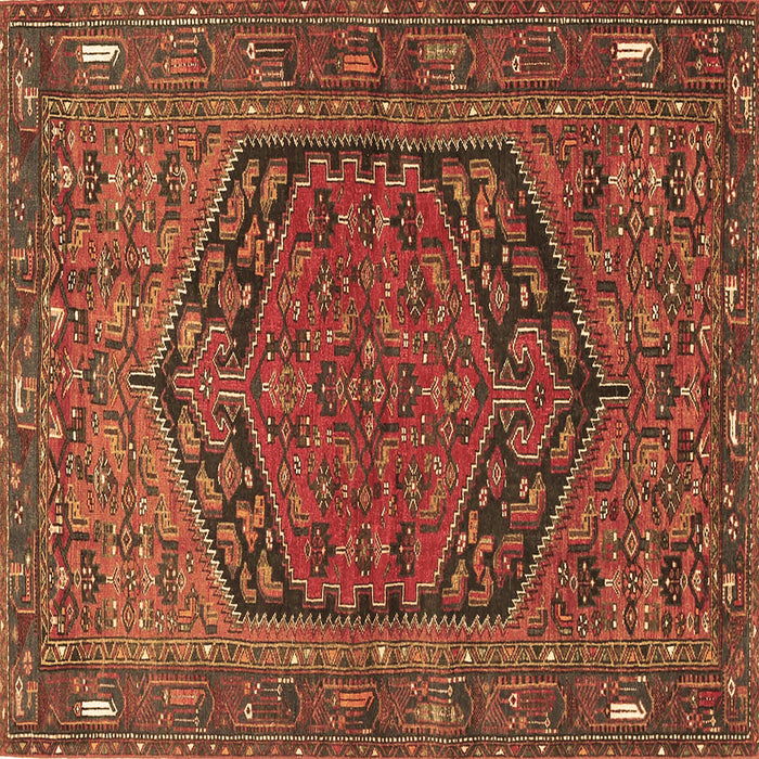 Square Machine Washable Persian Brown Traditional Rug, wshtr4536brn