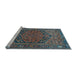 Sideview of Machine Washable Persian Light Blue Traditional Rug, wshtr4536lblu