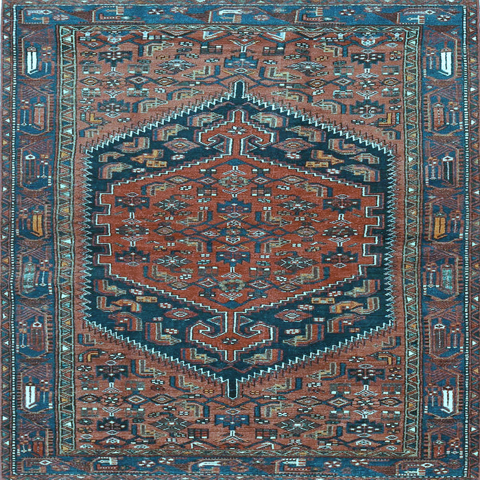 Square Persian Light Blue Traditional Rug, tr4536lblu