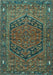 Machine Washable Persian Turquoise Traditional Area Rugs, wshtr4536turq