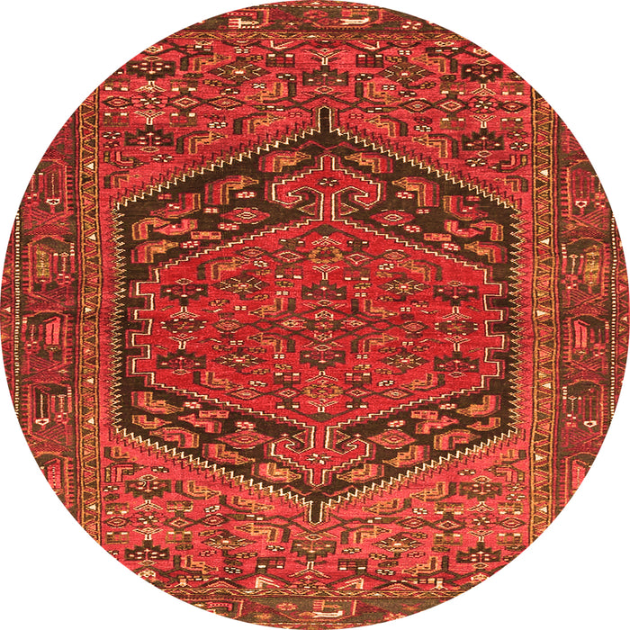 Machine Washable Persian Orange Traditional Area Rugs, wshtr4536org