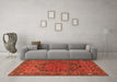 Machine Washable Persian Orange Traditional Area Rugs in a Living Room, wshtr4536org