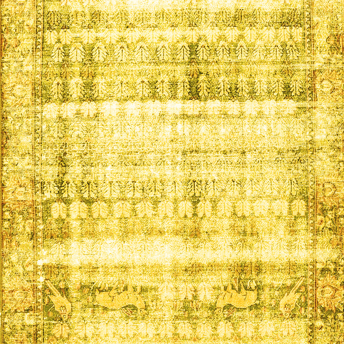Machine Washable Persian Yellow Traditional Rug, wshtr4537yw