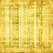 Square Persian Yellow Traditional Rug, tr4537yw