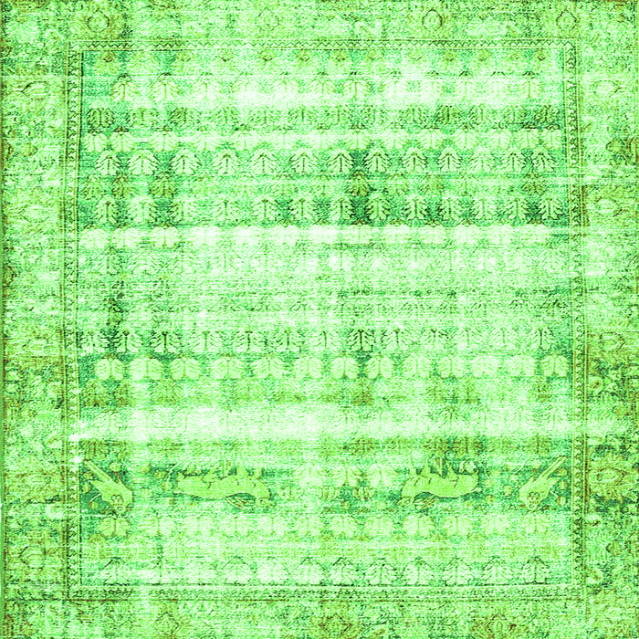 Serging Thickness of Persian Green Traditional Rug, tr4537grn