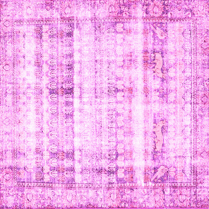 Square Persian Pink Traditional Rug, tr4537pnk