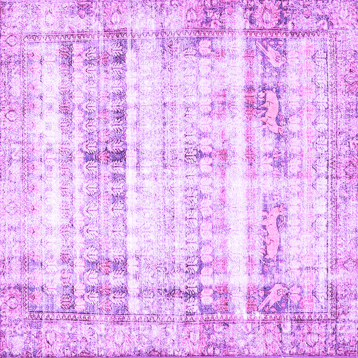 Square Persian Purple Traditional Rug, tr4537pur